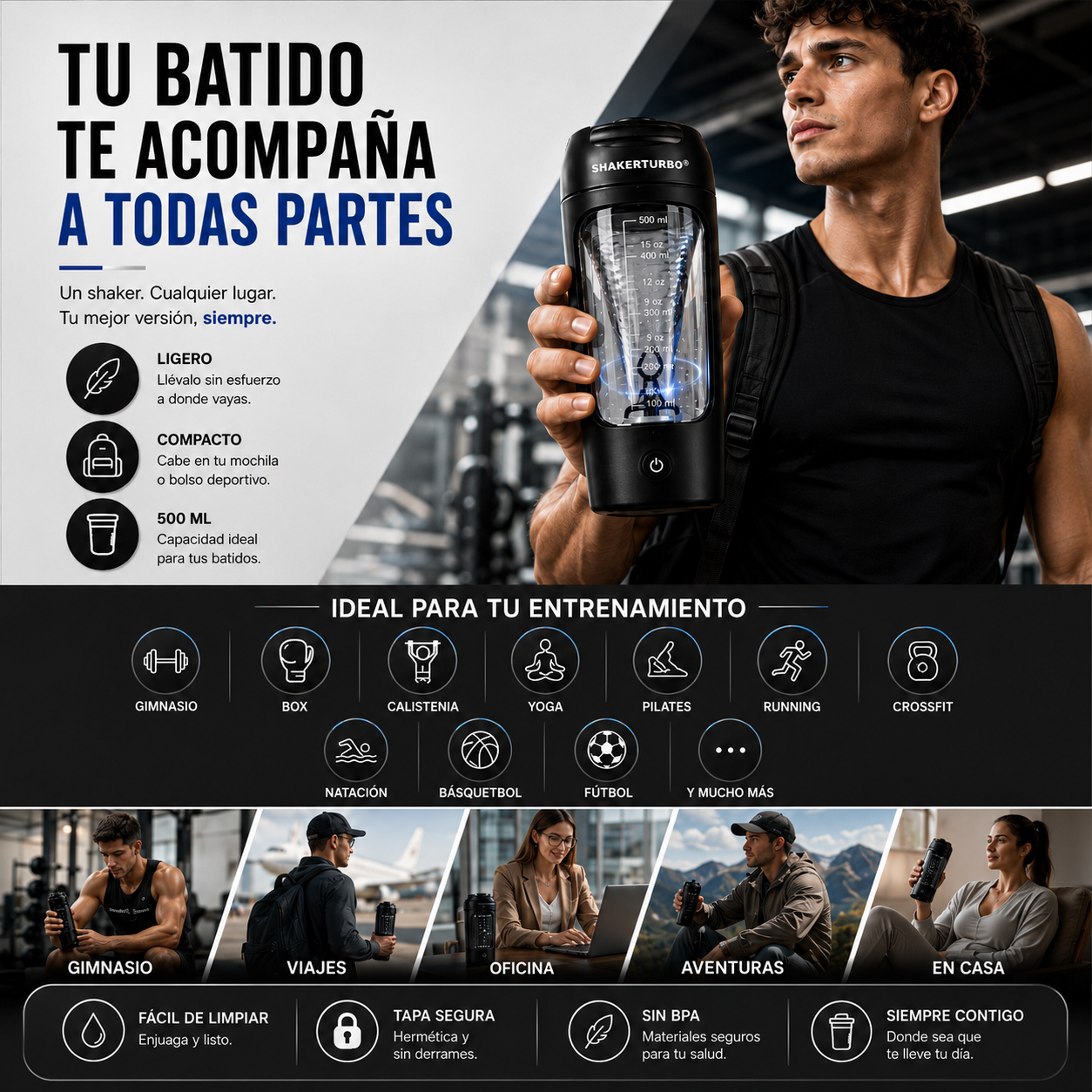 Uravento — Shaker Eléctrico con Mezclado Automático